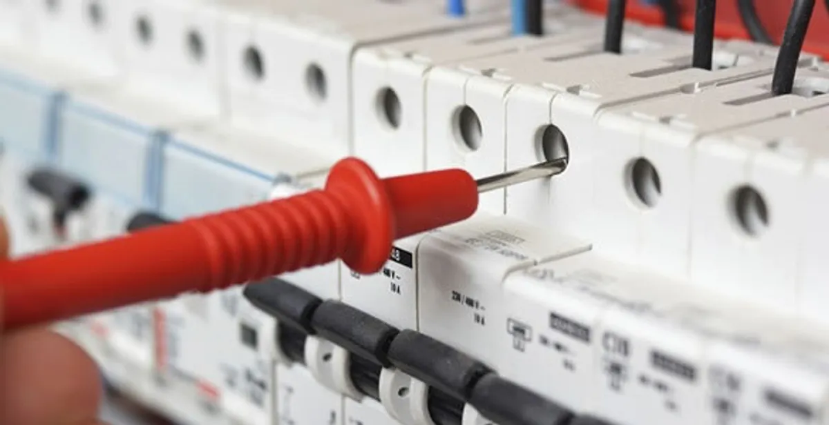Electrical contractor testing circuit breakers during electrical repair in Palo Alto, CA