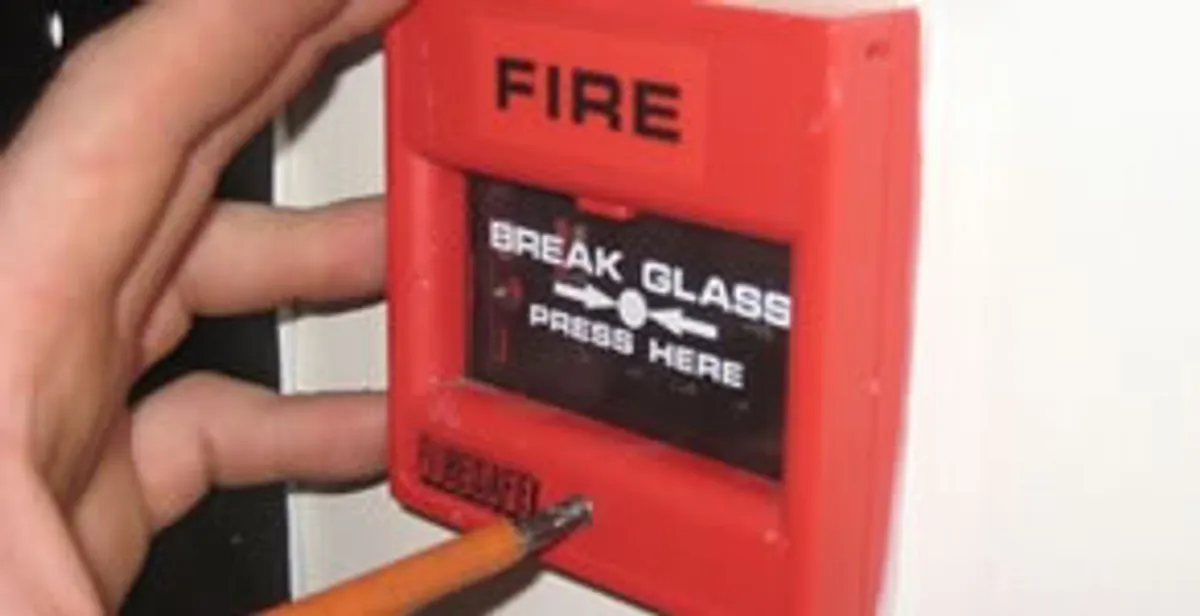 fire alarm installation service showing manual fire alarm pull station installed by licensed electricians in Mountain View, CA