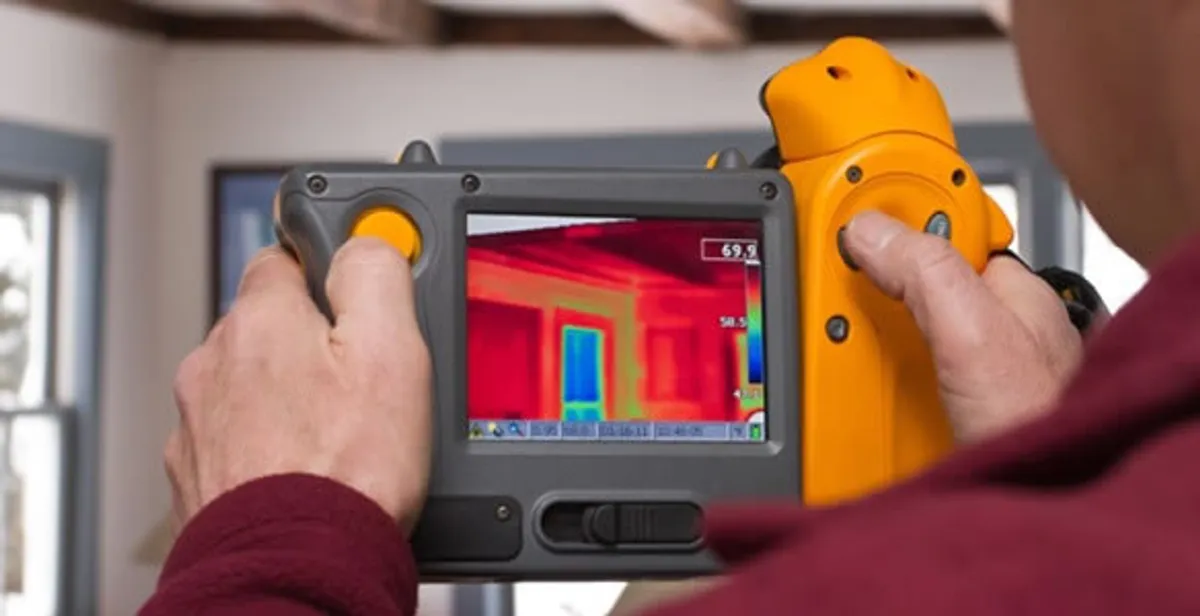 home energy audit service capturing thermal readings to analyze insulation and electrical efficiency in Mountain View, CA